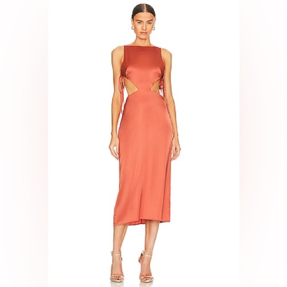 LPA Jilla Midi Dress in Copper